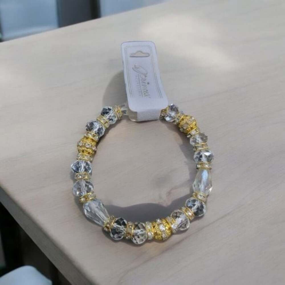 NWT Gold Silver and irredescent bracelet